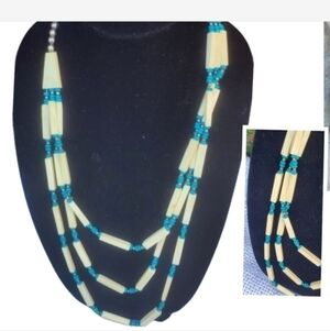 Vintage Ivory Quartz Stone‎ Necklace